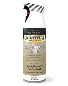 Rust-Oleum Universal All Surface (Gloss) Spray Paint - White - 400ml