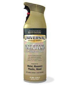 Rust-Oleum Universal Metallic All Surface Spray Paint - Pure Gold - 400ml