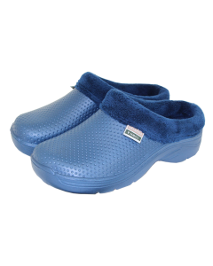 Town & Country Fleecy Cloggies - Navy - Size 4