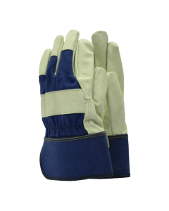 Town & Country Washable Leather Rigger Gloves - Navy - L