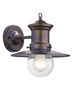 DAR SED1529 Sedgewick 1lt Lantern Down Facing Ceiling Light IP44 - Bronze