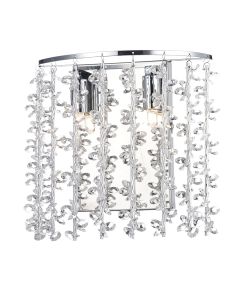 DAR SES0950 Sestina Double Wall Light - Polished Chrome