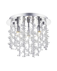 DAR SES5250 Sestina 3lt G9 Flush Ceiling Light - Polished Chrome