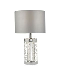 DAR YAL4108 Yalena Small Table Lamp -  Polished Chrome & Crystal