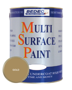 BEDEC MSP Multi Surface Paint (Soft Satin) Gold - 750ml