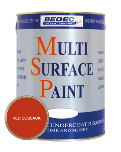 BEDEC MSP Multi Surface Paint (Soft Satin) Red Cossack - 750ml