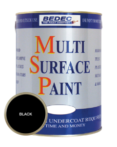 BEDEC MSP Multi Surface Paint (Soft Satin) Soft Black - 2.5L