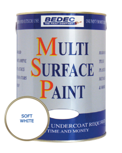 BEDEC MSP Multi Surface Paint (Soft Satin) Soft White - 2.5L