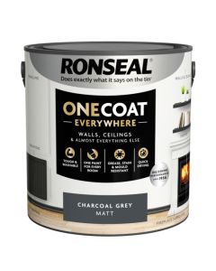 Ronseal One Coat Everywhere Matt Paint - Charcoal Grey - 2.5L