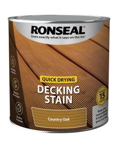 Ronseal Quick Drying Decking Stain - Country Oak - 2.5L