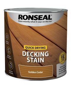 Ronseal Quick Drying Decking Stain - Golden Cedar - 2.5L