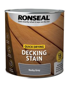 Ronseal Quick Drying Decking Stain - Rocky Grey - 2.5L  