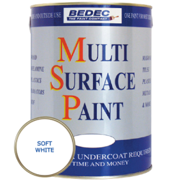 BEDEC MSP Multi Surface Paint (Soft Satin) Soft White - 750ml